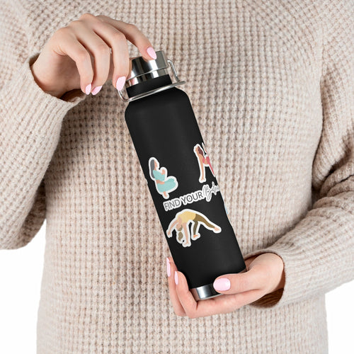 Yoga Poses Find Your Balance Insulated Bottle 22oz